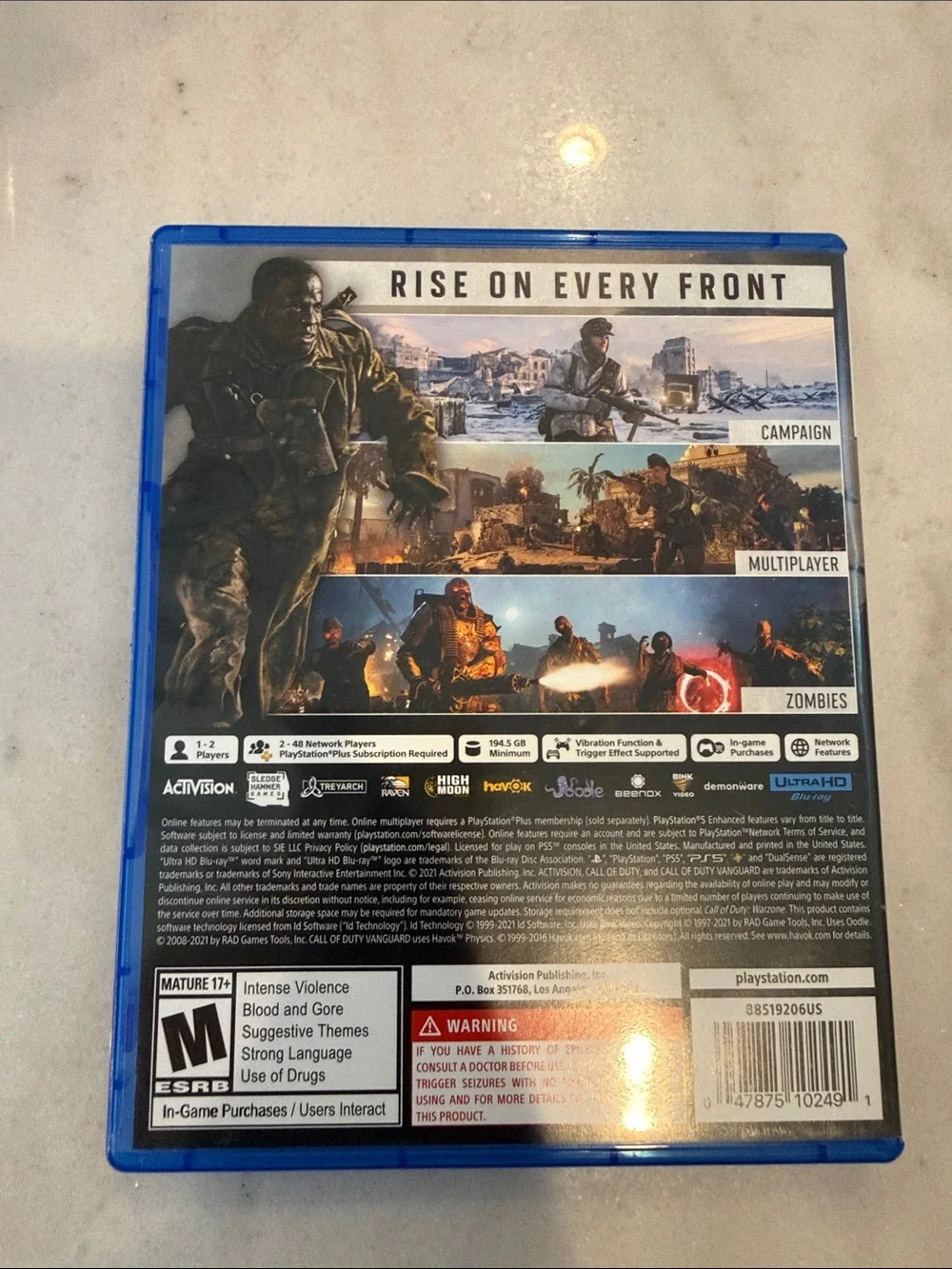 Sony call duty